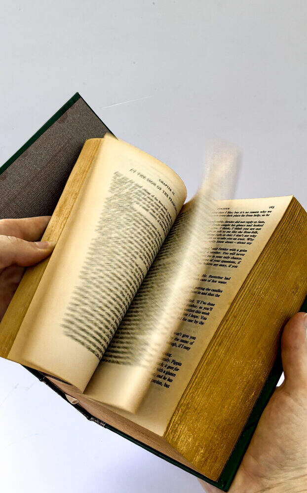 Sprayed and gilded page edges